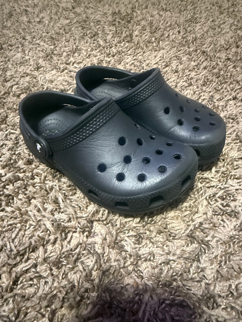 Kids Black Slip-On Clog Shoes